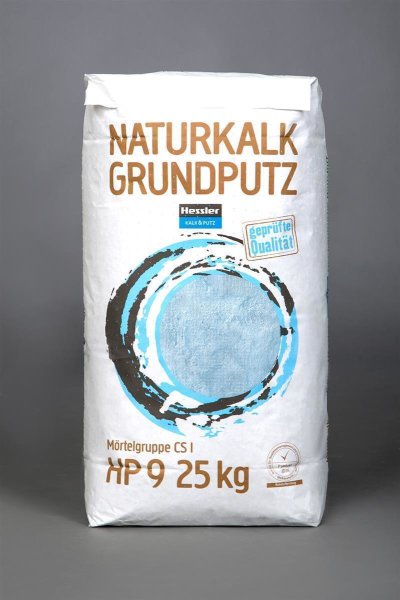 HP 9 G Kalk - Grundputz, 4 mm Korn, 25 kg Säcke, 42 Stk./Palette