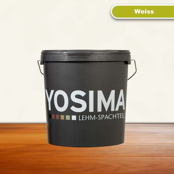 YOSIMA Lehm-Farbspachtel: Weiss